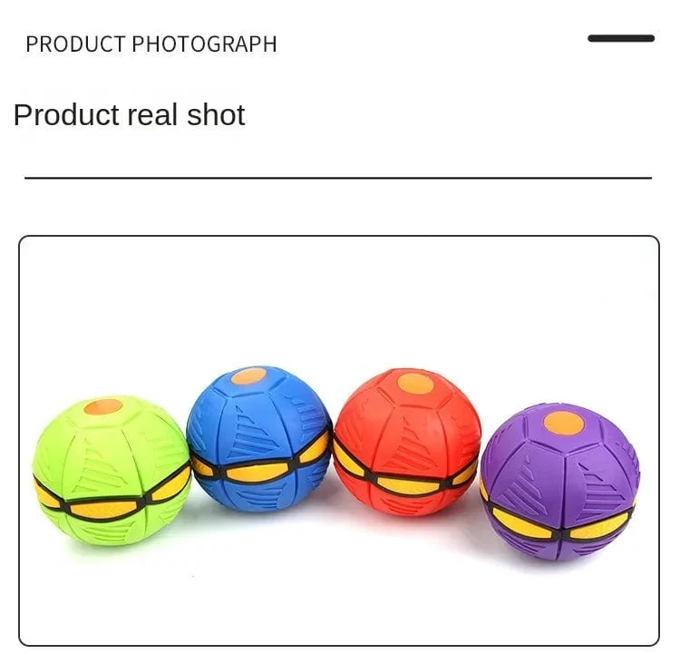 Spaßspielzeug für Kinder im Freien für Jungen und Mädchen, fliegender Untertassenball, magische Verformung, UFO ohne LED-Licht, fliegendes Spielzeug, Dekompressionsgeschenk