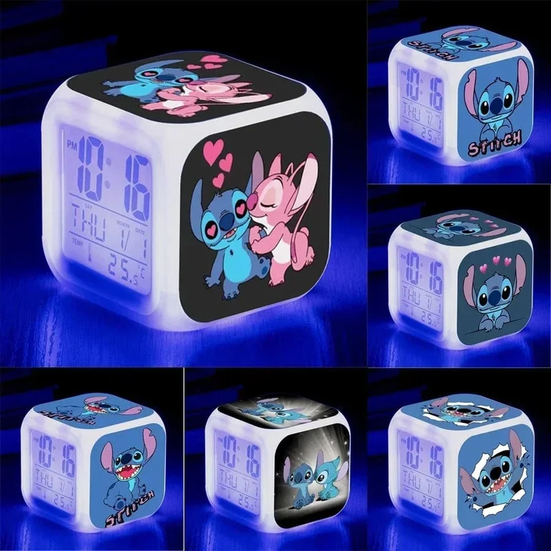 MINISO Disney Stitch, LED-Farbwecker, Wachstumswecker, wechselnde Zahlen, Stitch-Cartoon-Figur, Spielzeug, bestes Geburtstagsgeschenk für Kinder