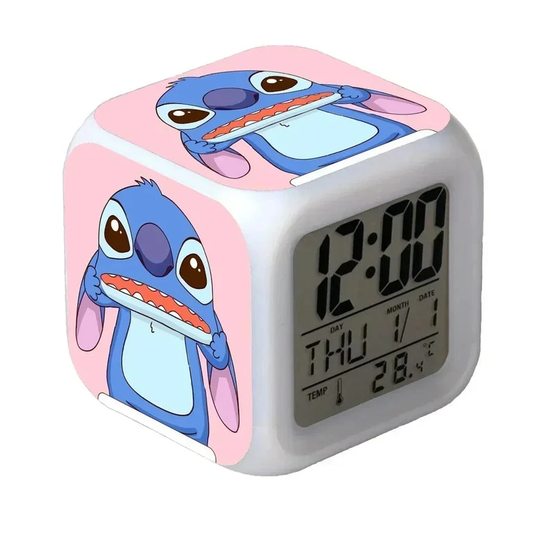 MINISO Disney Stitch, LED-Farbwecker, Wachstumswecker, wechselnde Zahlen, Stitch-Cartoon-Figur, Spielzeug, bestes Geburtstagsgeschenk für Kinder