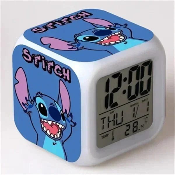 MINISO Disney Stitch, LED-Farbwecker, Wachstumswecker, wechselnde Zahlen, Stitch-Cartoon-Figur, Spielzeug, bestes Geburtstagsgeschenk für Kinder