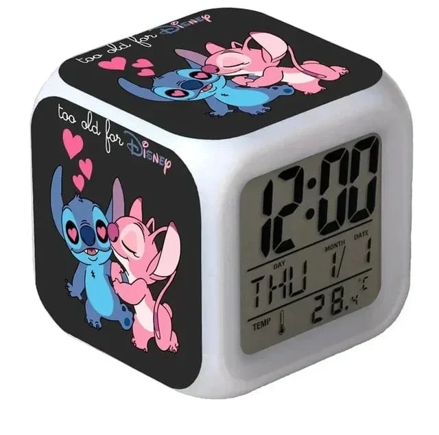 MINISO Disney Stitch, LED-Farbwecker, Wachstumswecker, wechselnde Zahlen, Stitch-Cartoon-Figur, Spielzeug, bestes Geburtstagsgeschenk für Kinder