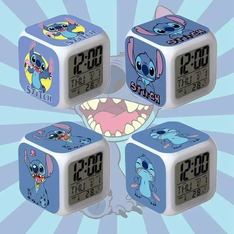 MINISO Disney Stitch, LED-Farbwecker, Wachstumswecker, wechselnde Zahlen, Stitch-Cartoon-Figur, Spielzeug, bestes Geburtstagsgeschenk für Kinder