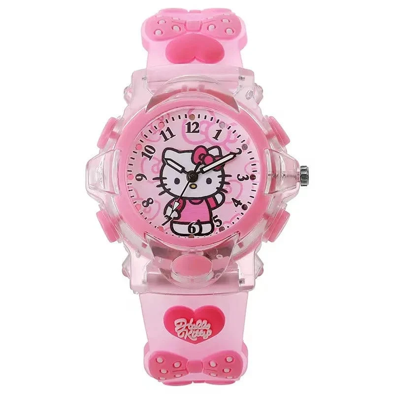 Sanrio Uhr Kawaii Melodie Cinnamoroll Kinder LED Leuchtende Uhr Kuromi Hallo Kitty Student Armbanduhr Kinder Geburtstag Geschenk Spielzeug