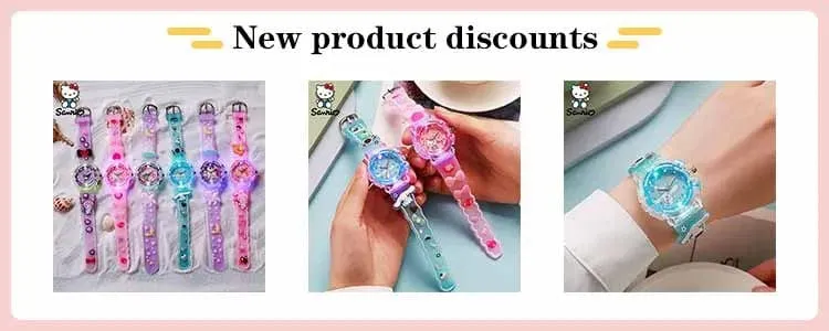 Sanrio Uhr Kawaii Melodie Cinnamoroll Kinder LED Leuchtende Uhr Kuromi Hallo Kitty Student Armbanduhr Kinder Geburtstag Geschenk Spielzeug