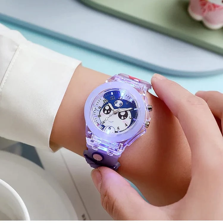 Sanrio Uhr Kawaii Melodie Cinnamoroll Kinder LED Leuchtende Uhr Kuromi Hallo Kitty Student Armbanduhr Kinder Geburtstag Geschenk Spielzeug