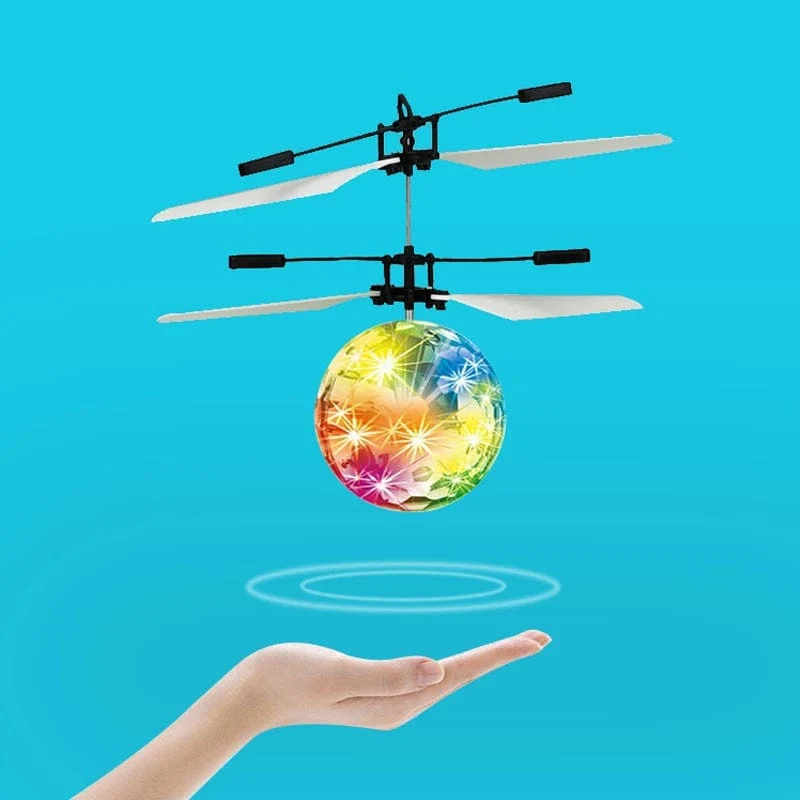 Fliegender leuchtender Ball RC Kinder fliegender Ball Anti-Stress-Drohne Hubschrauber Infrarot-Induktion Flugzeug Fernbedienung Spielzeug Geschenke