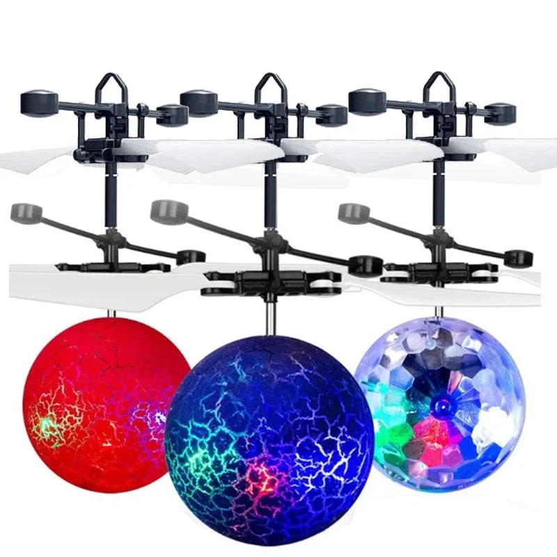 Fliegender leuchtender Ball RC Kinder fliegender Ball Anti-Stress-Drohne Hubschrauber Infrarot-Induktion Flugzeug Fernbedienung Spielzeug Geschenke