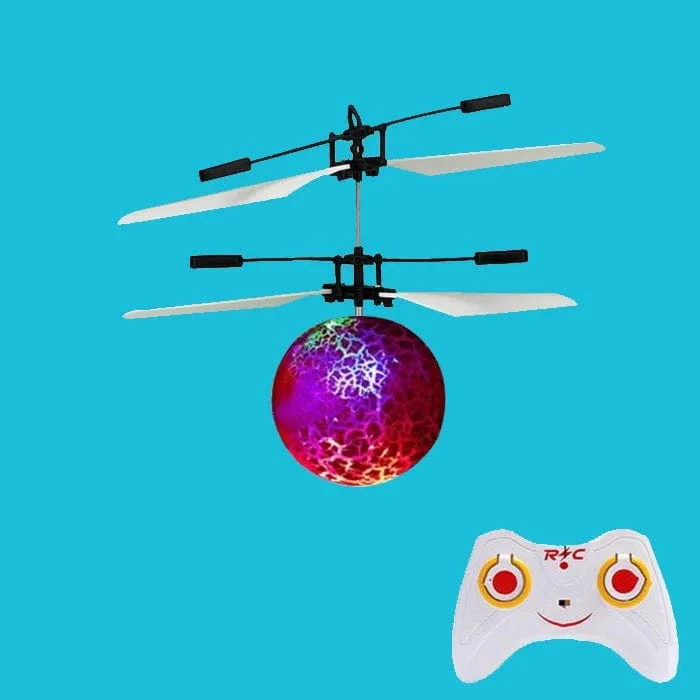 Fliegender leuchtender Ball RC Kinder fliegender Ball Anti-Stress-Drohne Hubschrauber Infrarot-Induktion Flugzeug Fernbedienung Spielzeug Geschenke