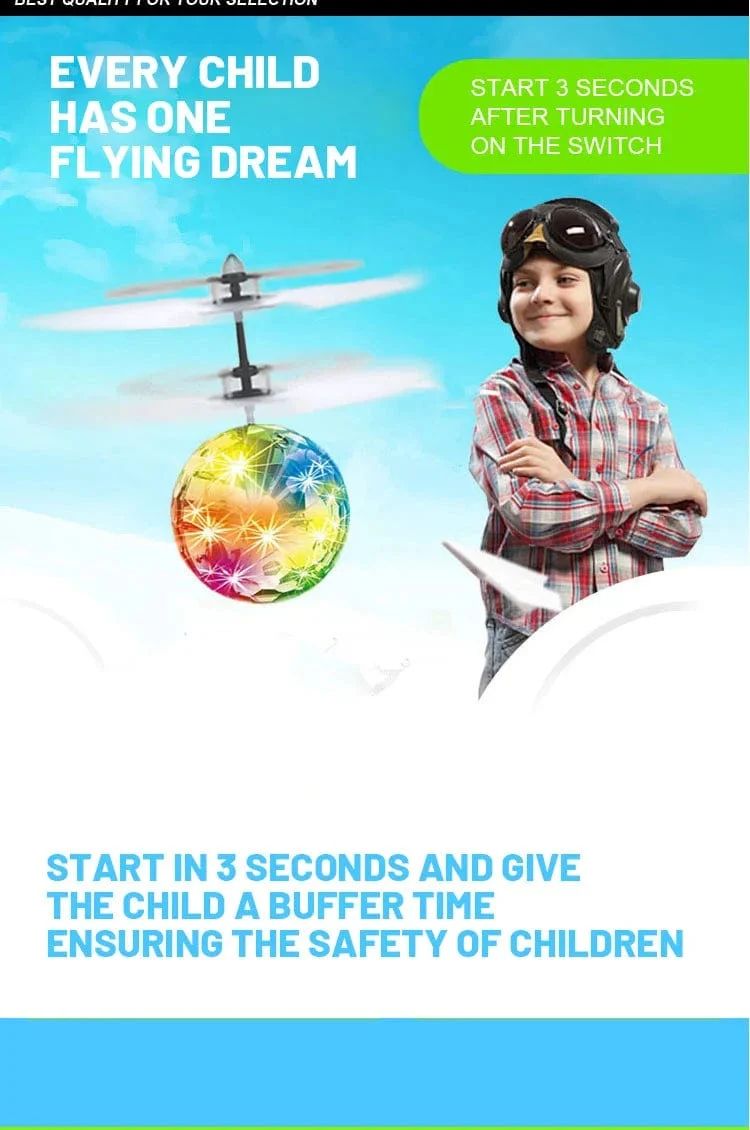Fliegender leuchtender Ball RC Kinder fliegender Ball Anti-Stress-Drohne Hubschrauber Infrarot-Induktion Flugzeug Fernbedienung Spielzeug Geschenke
