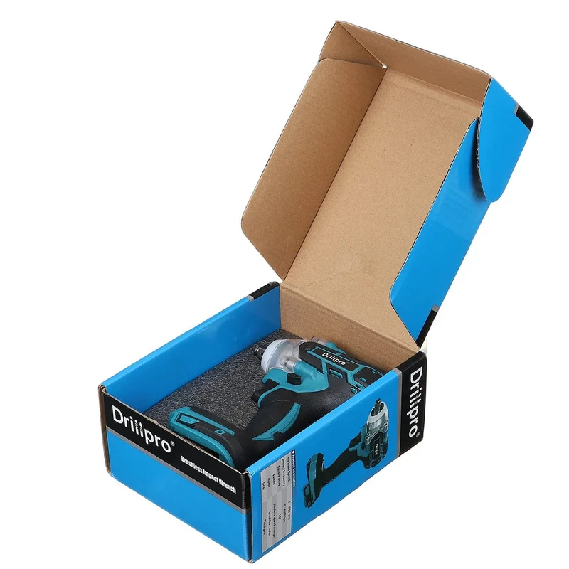 Drillpro 520N.M Bürstenloser Akku-Schlagschrauber 1/2 Zoll Steckschlüssel Elektrowerkzeuge Wiederaufladbar für Makita 18V Batterie