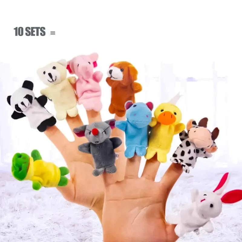 10 PCS Kreative Finger Puppen Cartoon Tier Formen Baby Spielzeug Eltern Kind Interaktives Spielzeug Baby Frühe Bildung