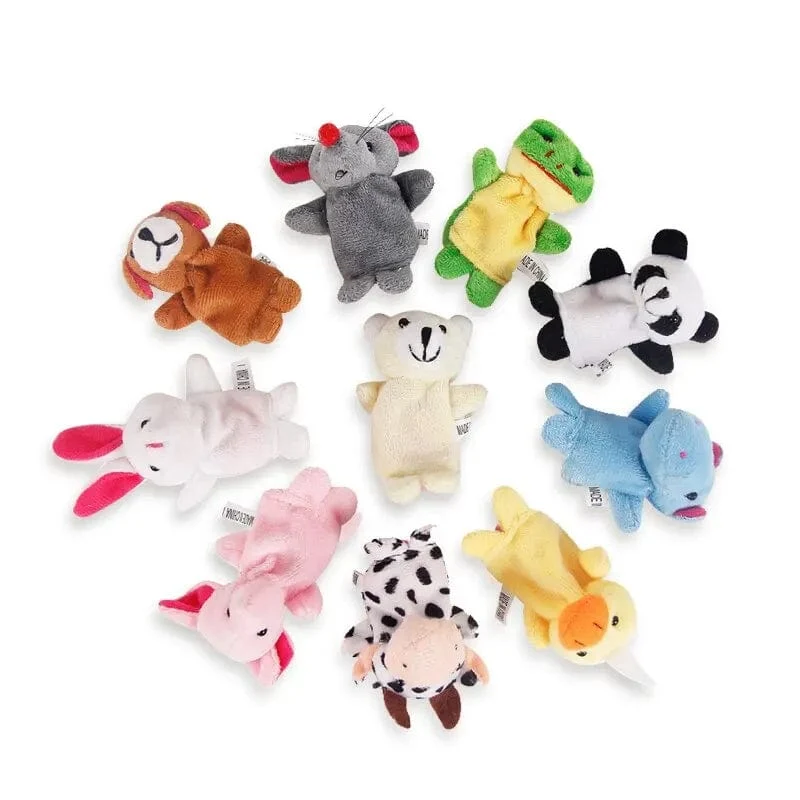 10 PCS Kreative Finger Puppen Cartoon Tier Formen Baby Spielzeug Eltern Kind Interaktives Spielzeug Baby Frühe Bildung