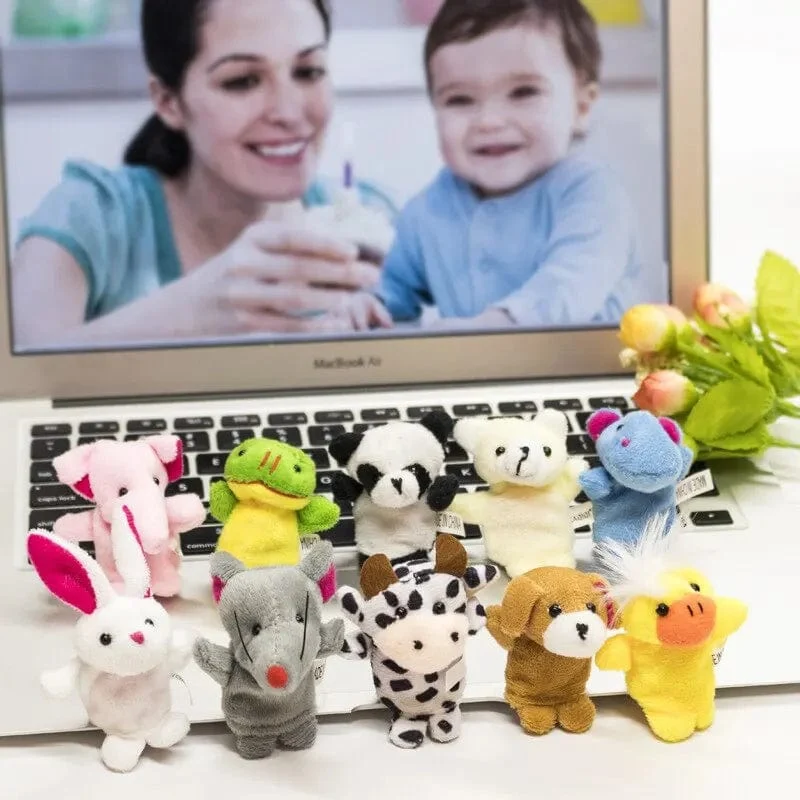 10 PCS Kreative Finger Puppen Cartoon Tier Formen Baby Spielzeug Eltern Kind Interaktives Spielzeug Baby Frühe Bildung