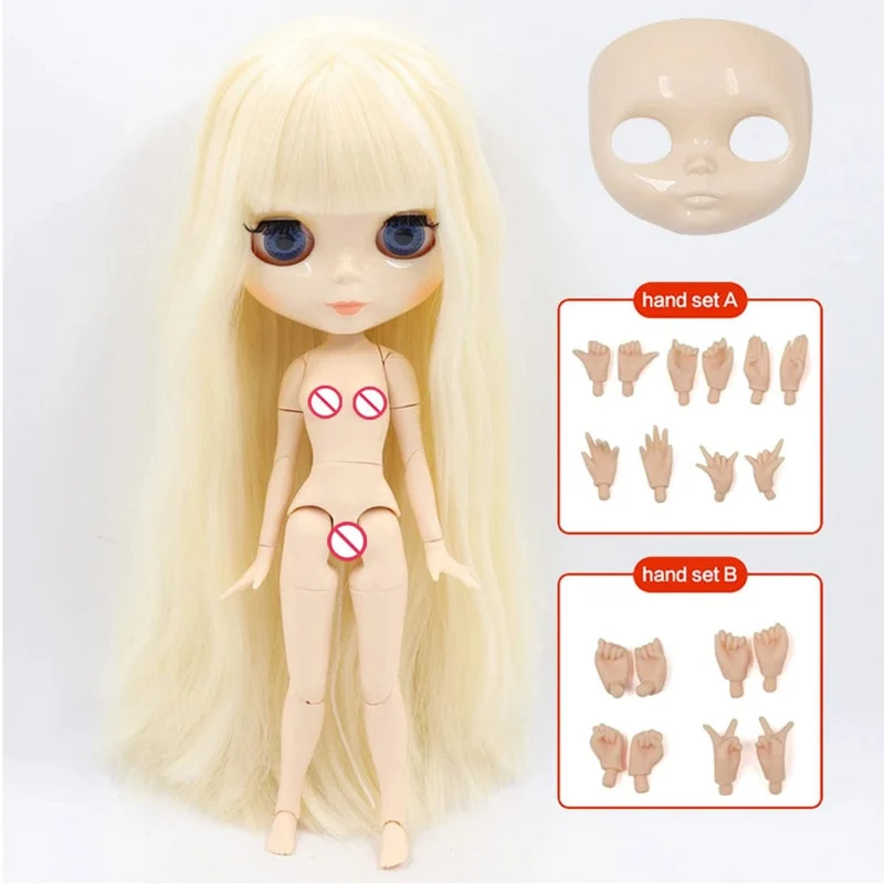 ICY DBS Blyth Puppe Gelenkkörper 30CM BJD Spielzeug Weißes glänzendes Gesicht und mattiertes Gesicht mit zusätzlichen Händen AB und Panel 1/6 DIY Modepuppe