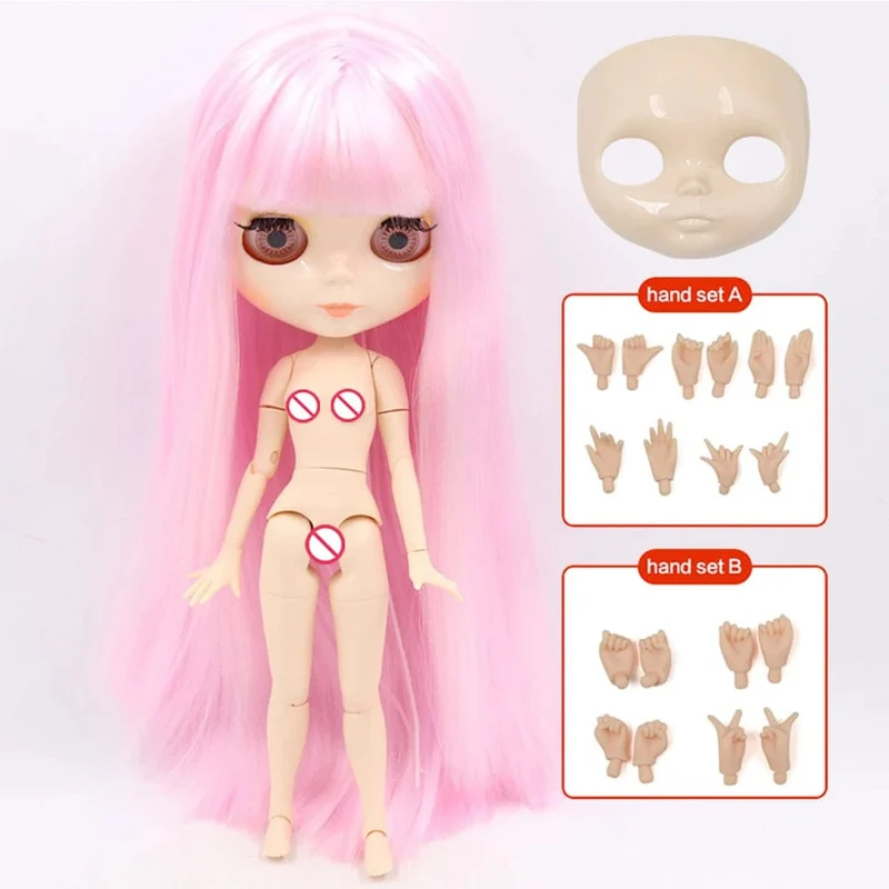 ICY DBS Blyth Puppe Gelenkkörper 30CM BJD Spielzeug Weißes glänzendes Gesicht und mattiertes Gesicht mit zusätzlichen Händen AB und Panel 1/6 DIY Modepuppe