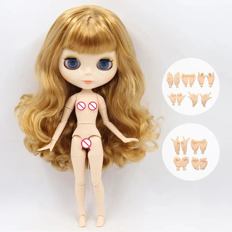 ICY DBS Blyth Puppe Gelenkkörper 30CM BJD Spielzeug Weißes glänzendes Gesicht und mattiertes Gesicht mit zusätzlichen Händen AB und Panel 1/6 DIY Modepuppe