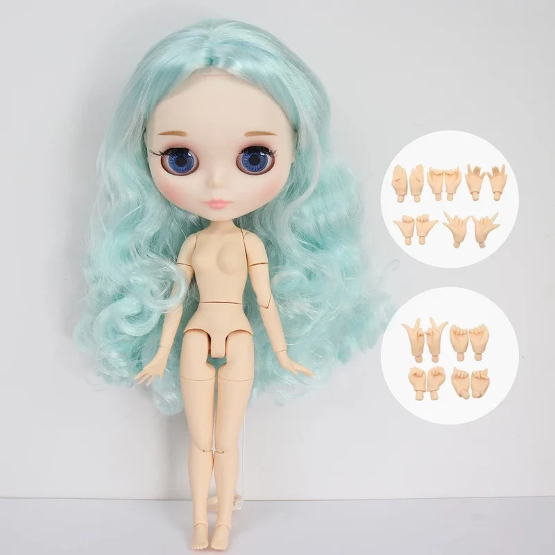 ICY DBS Blyth Puppe Gelenkkörper 30CM BJD Spielzeug Weißes glänzendes Gesicht und mattiertes Gesicht mit zusätzlichen Händen AB und Panel 1/6 DIY Modepuppe