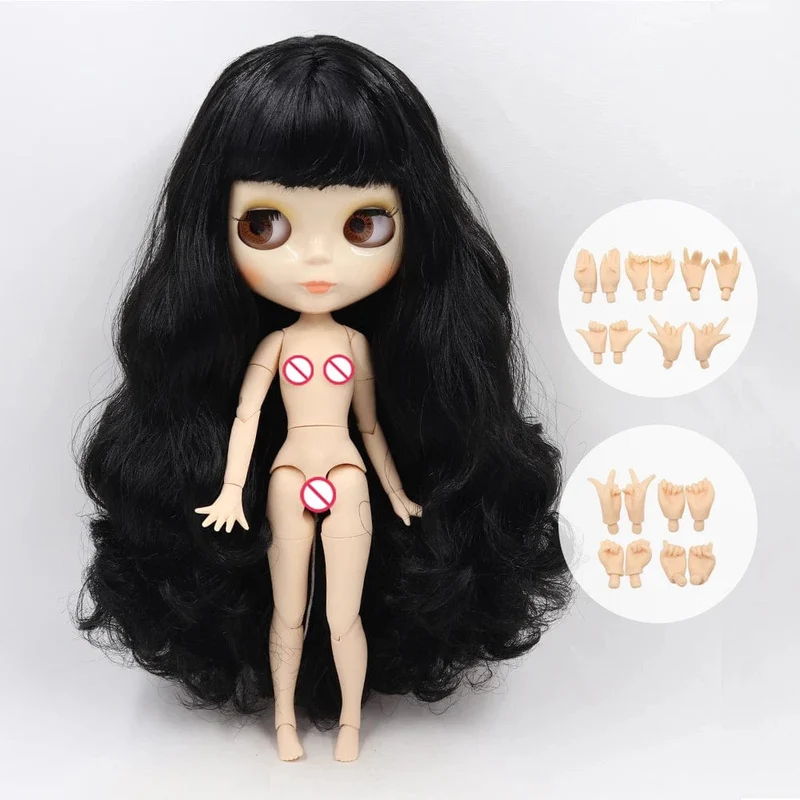 ICY DBS Blyth Puppe Gelenkkörper 30CM BJD Spielzeug Weißes glänzendes Gesicht und mattiertes Gesicht mit zusätzlichen Händen AB und Panel 1/6 DIY Modepuppe