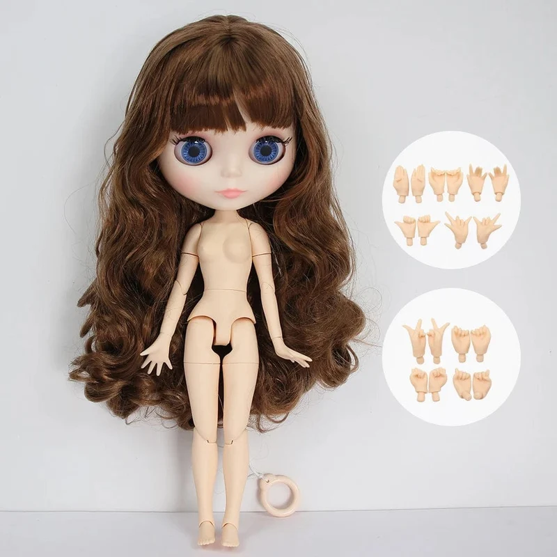 ICY DBS Blyth Puppe Gelenkkörper 30CM BJD Spielzeug Weißes glänzendes Gesicht und mattiertes Gesicht mit zusätzlichen Händen AB und Panel 1/6 DIY Modepuppe