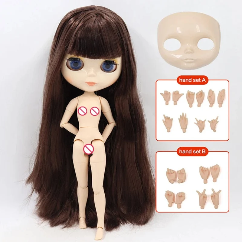 ICY DBS Blyth Puppe Gelenkkörper 30CM BJD Spielzeug Weißes glänzendes Gesicht und mattiertes Gesicht mit zusätzlichen Händen AB und Panel 1/6 DIY Modepuppe