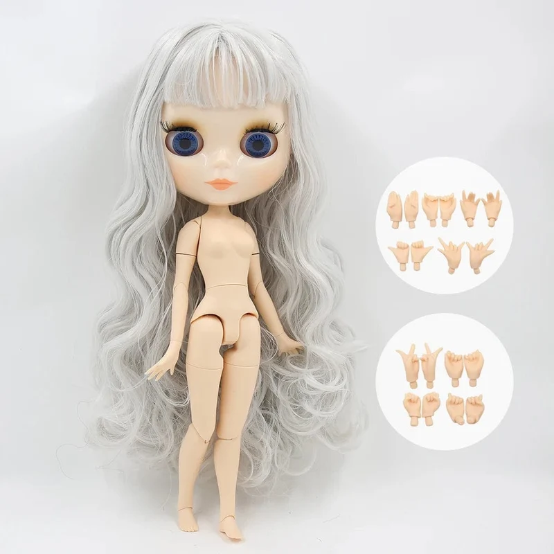 ICY DBS Blyth Puppe Gelenkkörper 30CM BJD Spielzeug Weißes glänzendes Gesicht und mattiertes Gesicht mit zusätzlichen Händen AB und Panel 1/6 DIY Modepuppe