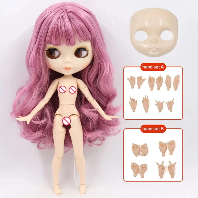 ICY DBS Blyth Puppe Gelenkkörper 30CM BJD Spielzeug Weißes glänzendes Gesicht und mattiertes Gesicht mit zusätzlichen Händen AB und Panel 1/6 DIY Modepuppe