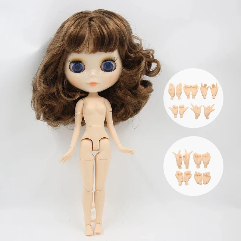 ICY DBS Blyth Puppe Gelenkkörper 30CM BJD Spielzeug Weißes glänzendes Gesicht und mattiertes Gesicht mit zusätzlichen Händen AB und Panel 1/6 DIY Modepuppe