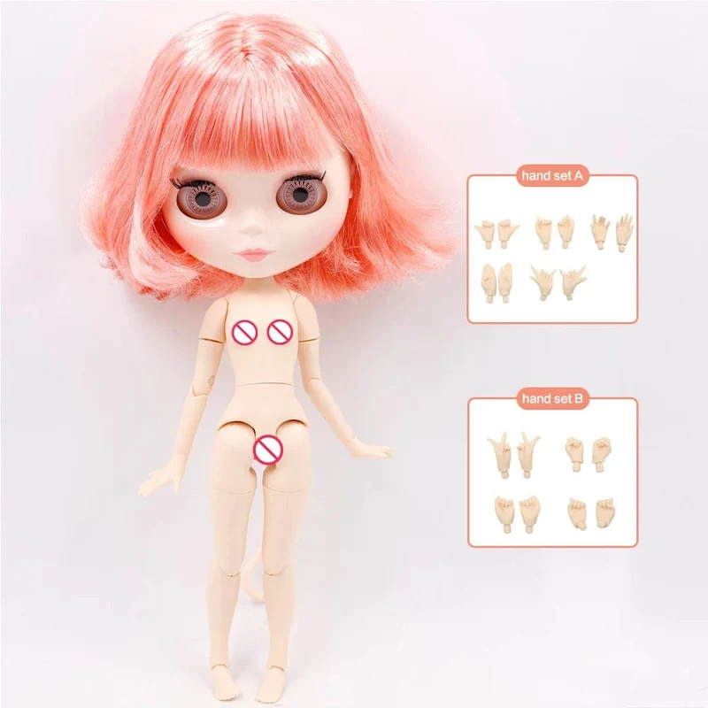 ICY DBS Blyth Puppe Gelenkkörper 30CM BJD Spielzeug Weißes glänzendes Gesicht und mattiertes Gesicht mit zusätzlichen Händen AB und Panel 1/6 DIY Modepuppe