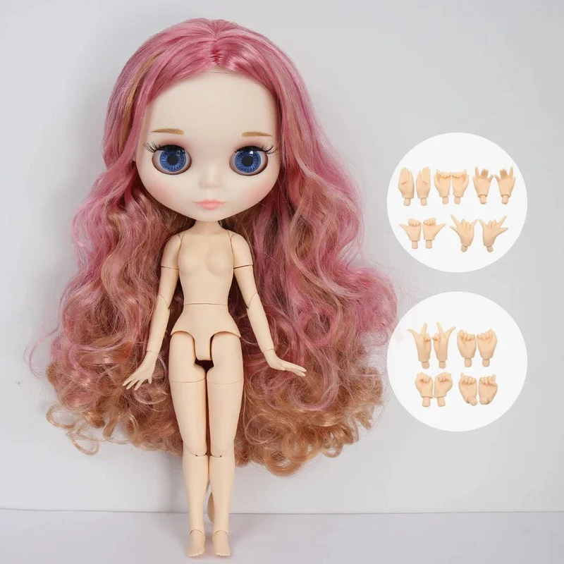 ICY DBS Blyth Puppe Gelenkkörper 30CM BJD Spielzeug Weißes glänzendes Gesicht und mattiertes Gesicht mit zusätzlichen Händen AB und Panel 1/6 DIY Modepuppe