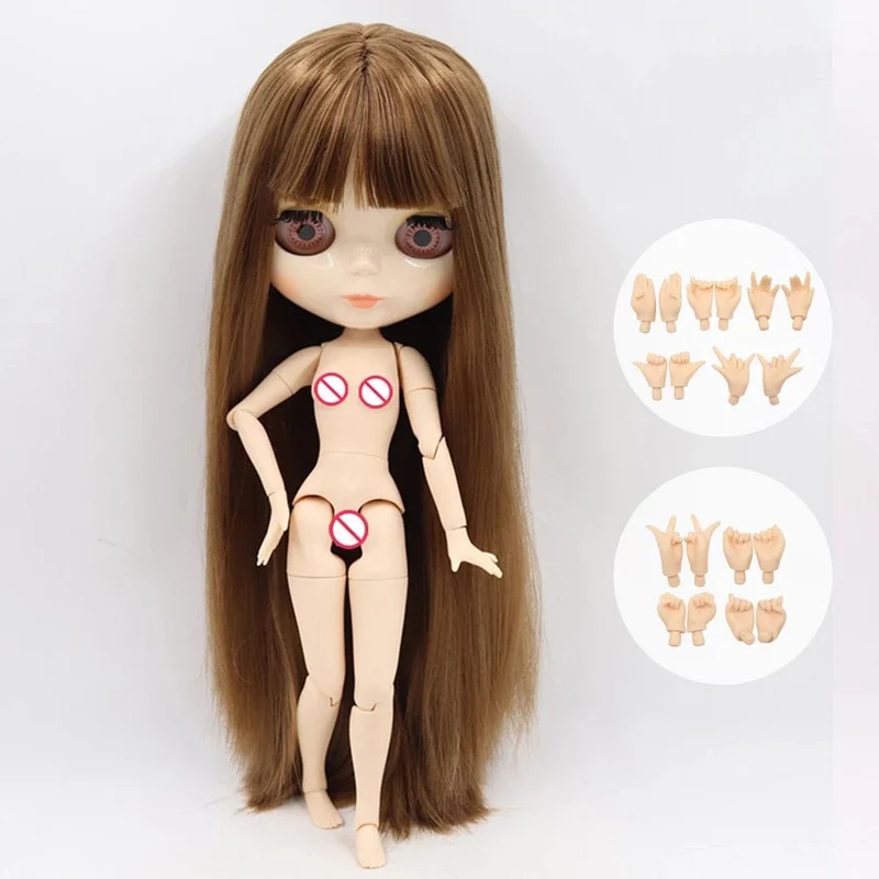 ICY DBS Blyth Puppe Gelenkkörper 30CM BJD Spielzeug Weißes glänzendes Gesicht und mattiertes Gesicht mit zusätzlichen Händen AB und Panel 1/6 DIY Modepuppe