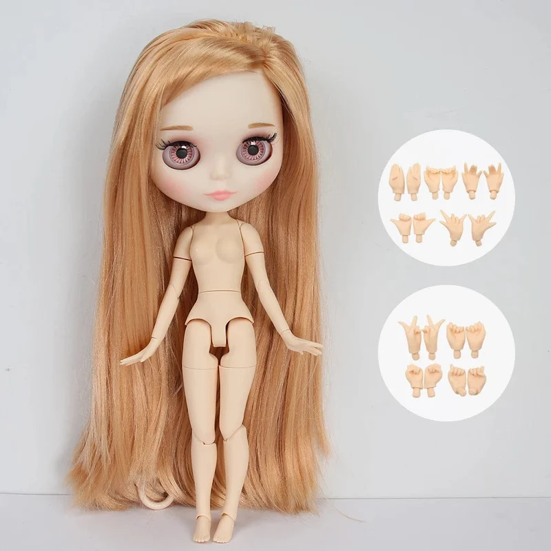 ICY DBS Blyth Puppe Gelenkkörper 30CM BJD Spielzeug Weißes glänzendes Gesicht und mattiertes Gesicht mit zusätzlichen Händen AB und Panel 1/6 DIY Modepuppe