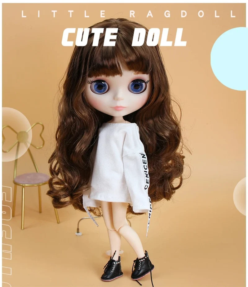 ICY DBS Blyth Puppe Gelenkkörper 30CM BJD Spielzeug Weißes glänzendes Gesicht und mattiertes Gesicht mit zusätzlichen Händen AB und Panel 1/6 DIY Modepuppe