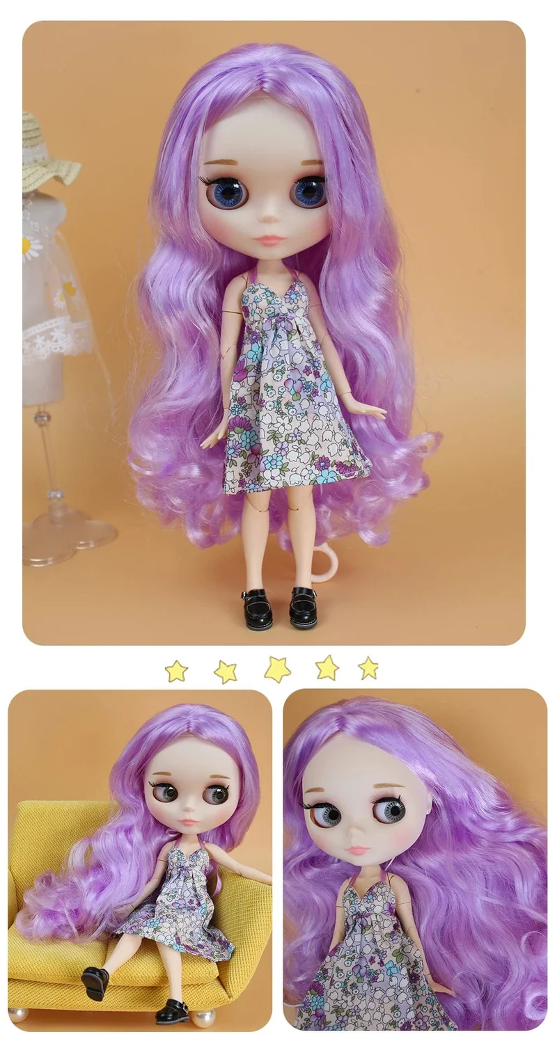 ICY DBS Blyth Puppe Gelenkkörper 30CM BJD Spielzeug Weißes glänzendes Gesicht und mattiertes Gesicht mit zusätzlichen Händen AB und Panel 1/6 DIY Modepuppe