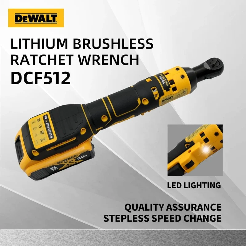 Dewalt Elektrischer Ratschenschlüssel DCF512 20 V Akku-Akkuschrauber DCF512 Entfernungsschraube Mutter 3/8 Zoll Schraubendreher Elektrowerkzeuge Schlagschrauber