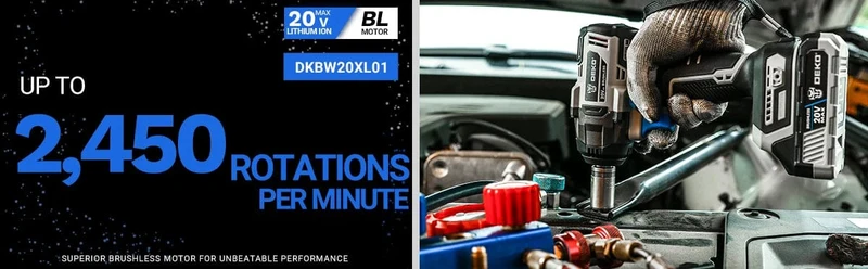 【Weltpremiere】DEKO 20V MAX Akku-Bürstenloser Schraubenschlüssel 350N.m Elektrischer Schlagschrauber mit hohem Drehmoment Elektrowerkzeuge (DKBW20XL01)