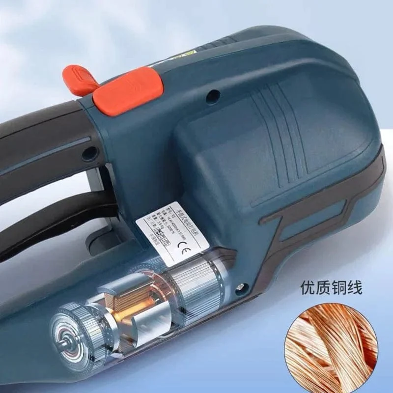 Tragbare elektrische Ballenpresse V2 Elektrische Umreifungsmaschine für 13–16 mm PET/PP-Heißschmelzballenpresse mit tragbaren Verpackungswerkzeugen