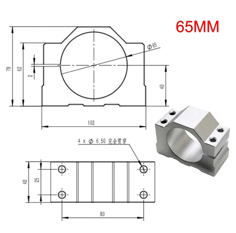 1 STÜCKE Loch 40mm/42mm/45mm/48mm/52mm/65mmMount Halterung Spindel Befestigung Für DC spindel motor