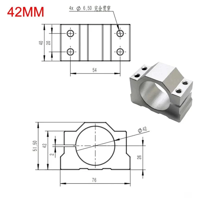 1 STÜCKE Loch 40mm/42mm/45mm/48mm/52mm/65mmMount Halterung Spindel Befestigung Für DC spindel motor