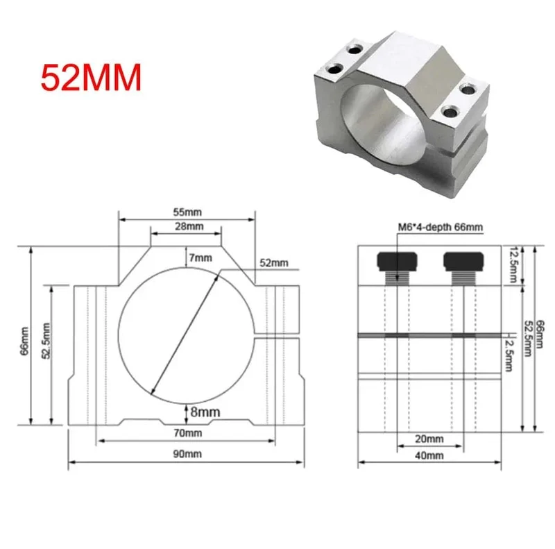 1 STÜCKE Loch 40mm/42mm/45mm/48mm/52mm/65mmMount Halterung Spindel Befestigung Für DC spindel motor