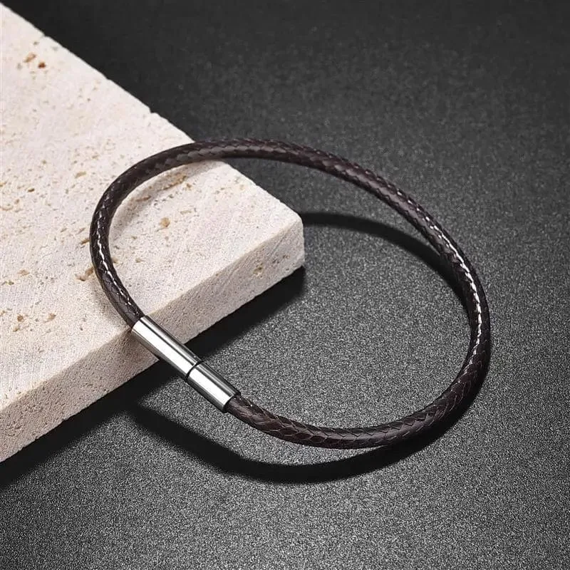 Jiayiqi Handgefertigte Lederarmbänder aus gewachster Kordel, Glücksseil-Armbänder und Armreifen für Frauen und Männer, Armbänder aus Wachskordel