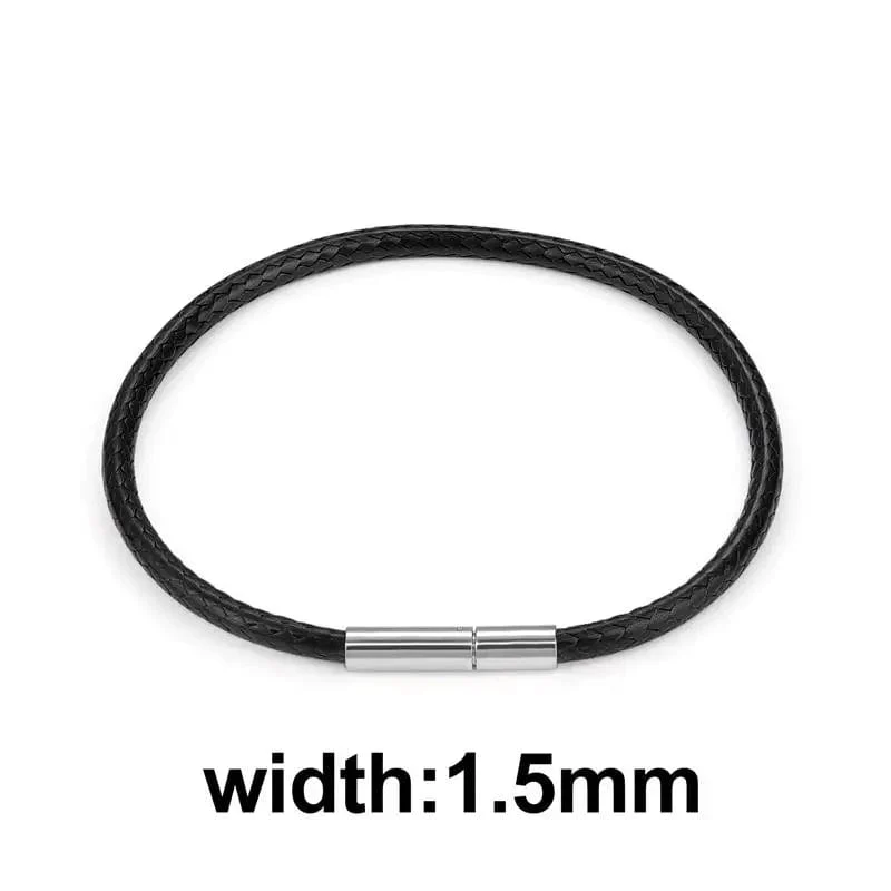 Jiayiqi Handgefertigte Lederarmbänder aus gewachster Kordel, Glücksseil-Armbänder und Armreifen für Frauen und Männer, Armbänder aus Wachskordel