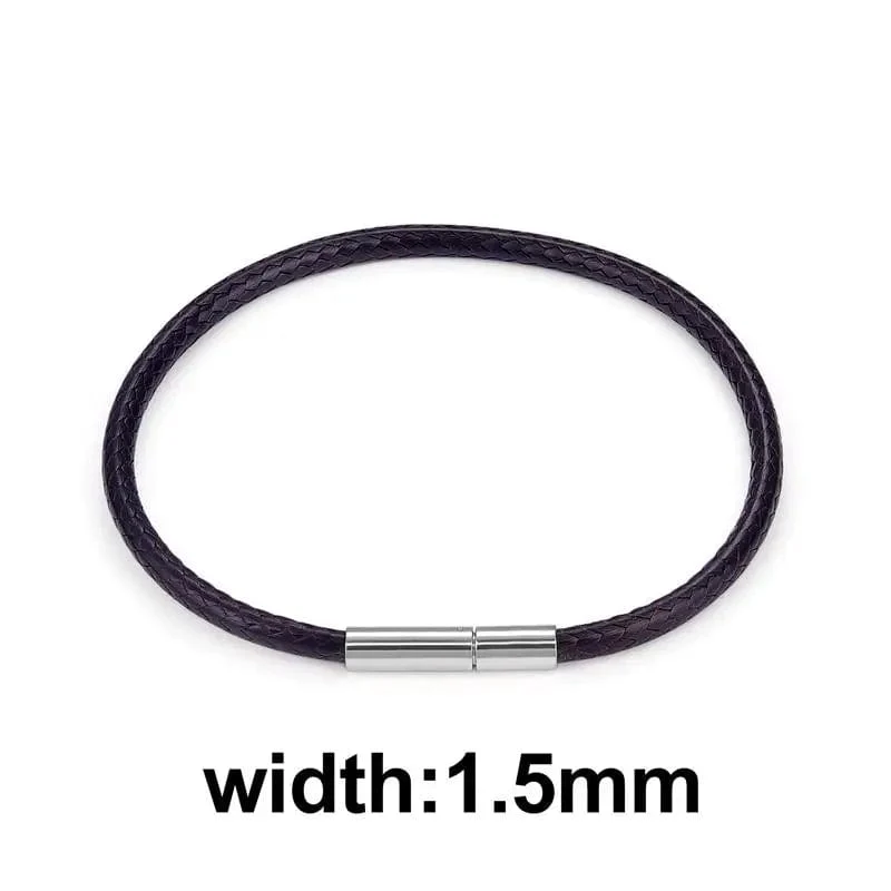 Jiayiqi Handgefertigte Lederarmbänder aus gewachster Kordel, Glücksseil-Armbänder und Armreifen für Frauen und Männer, Armbänder aus Wachskordel