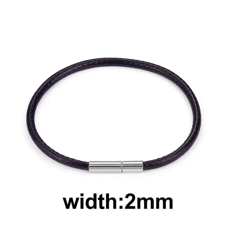 Jiayiqi Handgefertigte Lederarmbänder aus gewachster Kordel, Glücksseil-Armbänder und Armreifen für Frauen und Männer, Armbänder aus Wachskordel