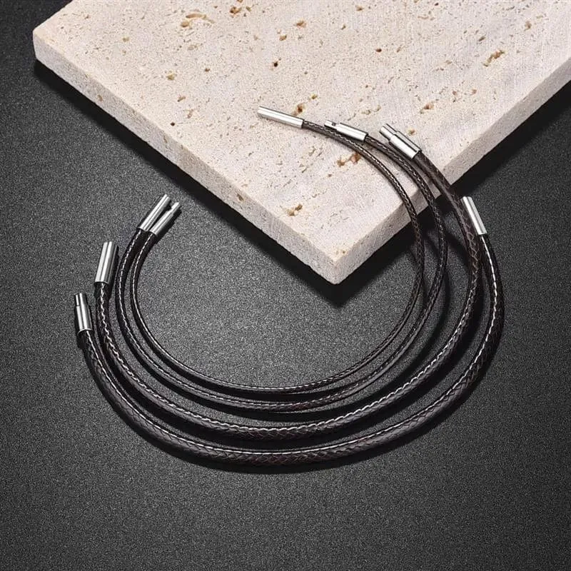 Jiayiqi Handgefertigte Lederarmbänder aus gewachster Kordel, Glücksseil-Armbänder und Armreifen für Frauen und Männer, Armbänder aus Wachskordel