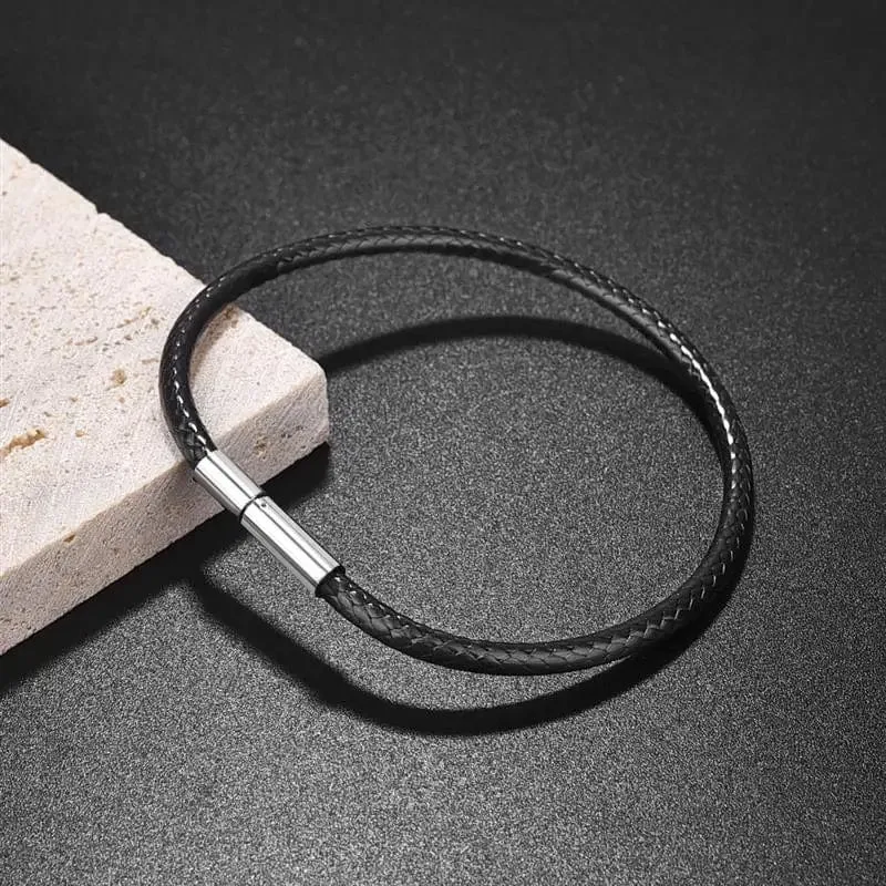 Jiayiqi Handgefertigte Lederarmbänder aus gewachster Kordel, Glücksseil-Armbänder und Armreifen für Frauen und Männer, Armbänder aus Wachskordel