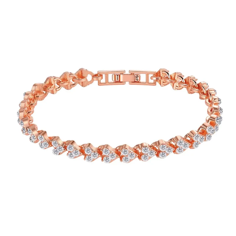 Luxus Zirkonia Kristall Tennis Armbänder Für Frauen Männer Gold Farbe Silber Farbe Armband Kette Schmuck Geschenke