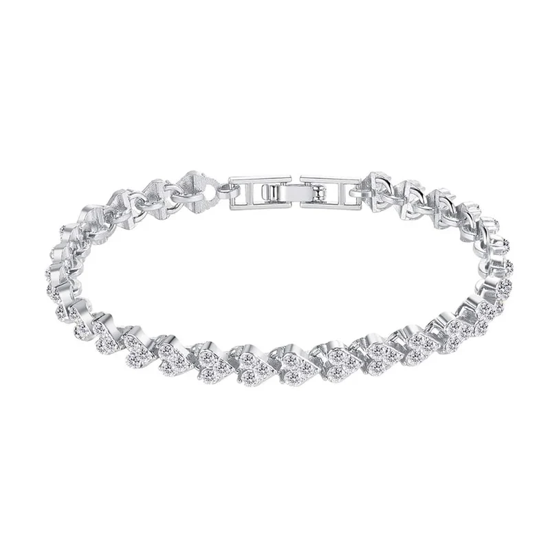 Luxus Zirkonia Kristall Tennis Armbänder Für Frauen Männer Gold Farbe Silber Farbe Armband Kette Schmuck Geschenke