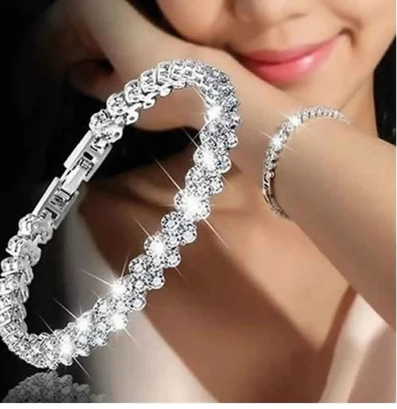 Luxus Zirkonia Kristall Tennis Armbänder Für Frauen Männer Gold Farbe Silber Farbe Armband Kette Schmuck Geschenke