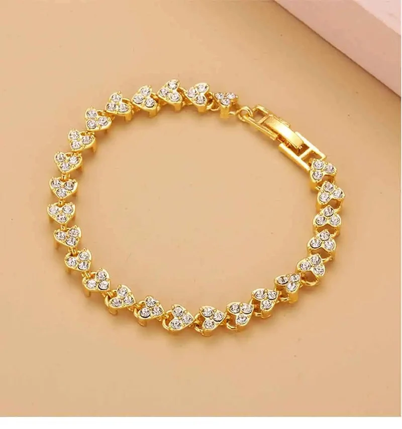Luxus Zirkonia Kristall Tennis Armbänder Für Frauen Männer Gold Farbe Silber Farbe Armband Kette Schmuck Geschenke