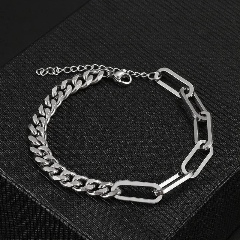 Edelstahl Armbänder Mode Büroklammer Link Kette Licht Luxus Gold Farbe Charme Armband Für Frauen Schmuck Party Feine Geschenke